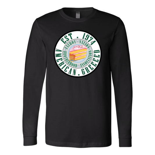 American Greed "In Cake we Trust" long sleeve mens and Men/Women Hoodies